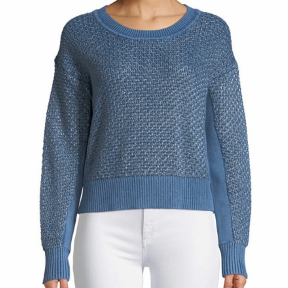 Rag & Bone Kyra Crewneck Metallic Pullover Sweater - Size S